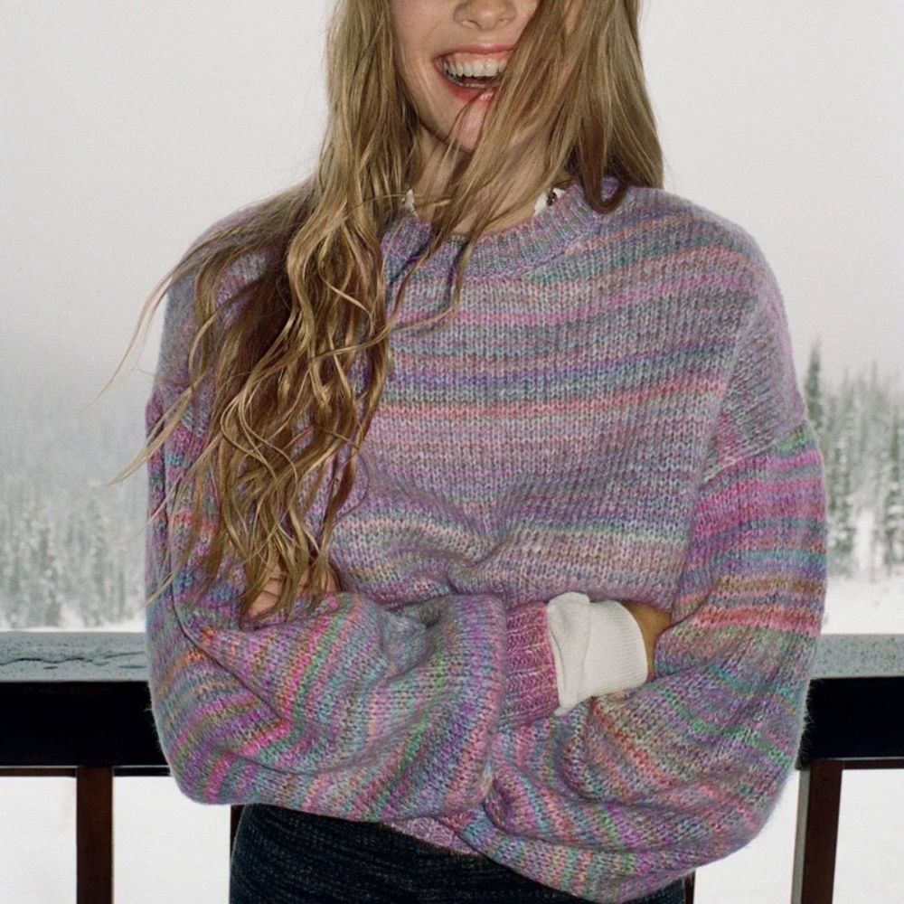 Multi-Color V-Neck Sweater